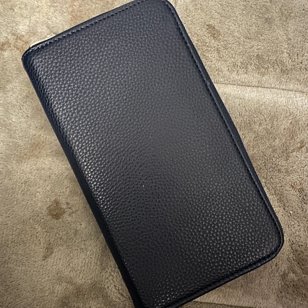 Navy Blue Leather Wallet